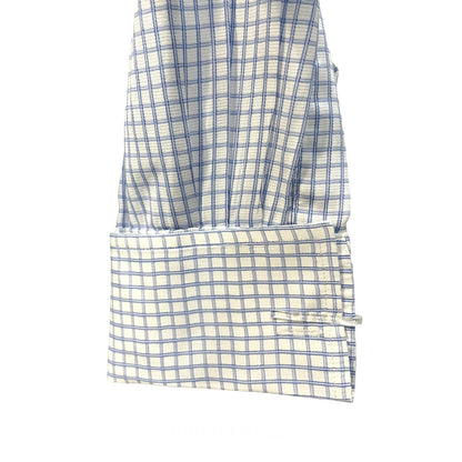 🔴 Thomas Pink Button Down Shirt - White/Blue Checked