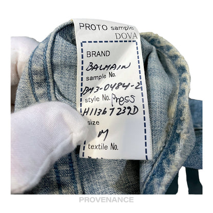 🔴 Balmain Sample Denim Shirt - Destroyed