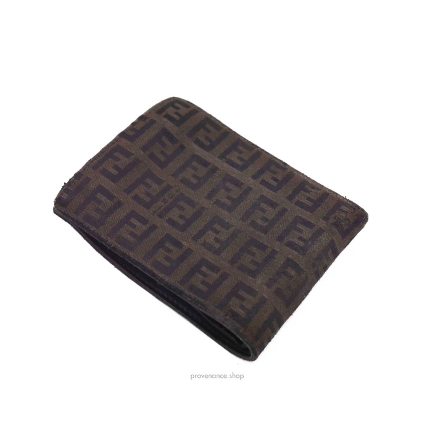 🔴 Fendi FF Zucca Bifold Wallet - Brown