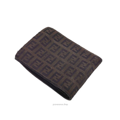 🔴 Fendi FF Zucca Bifold Wallet - Brown