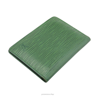 🔴 Louis Vuitton 2ID Wallet - Green Epi Leather