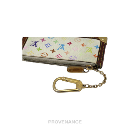 🔴 Louis Vuitton X Takashi Murakami Key Pouch Pochette Clés - Monogram Multicolore