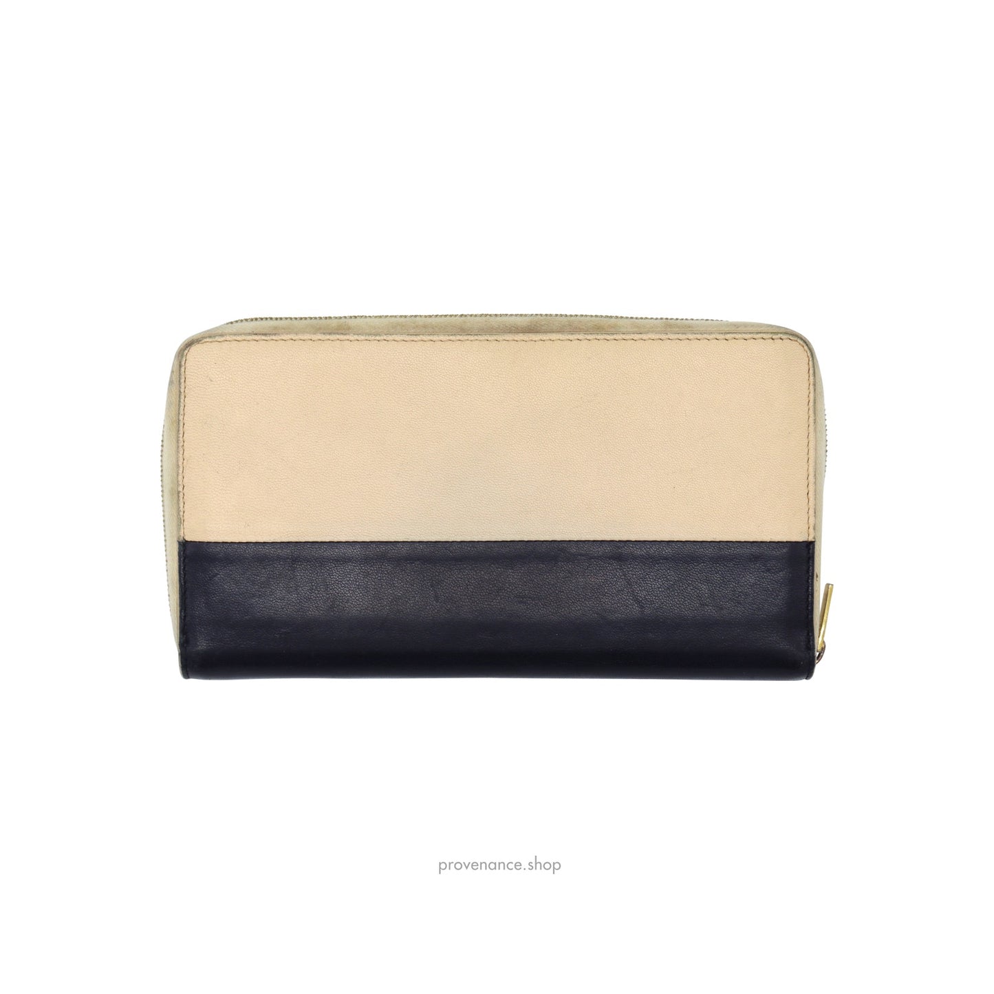 🔴 Celine Multifunction Zip Wallet - Beige/Navy