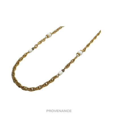 🔴 Givenchy Large Pearl Gold Chain