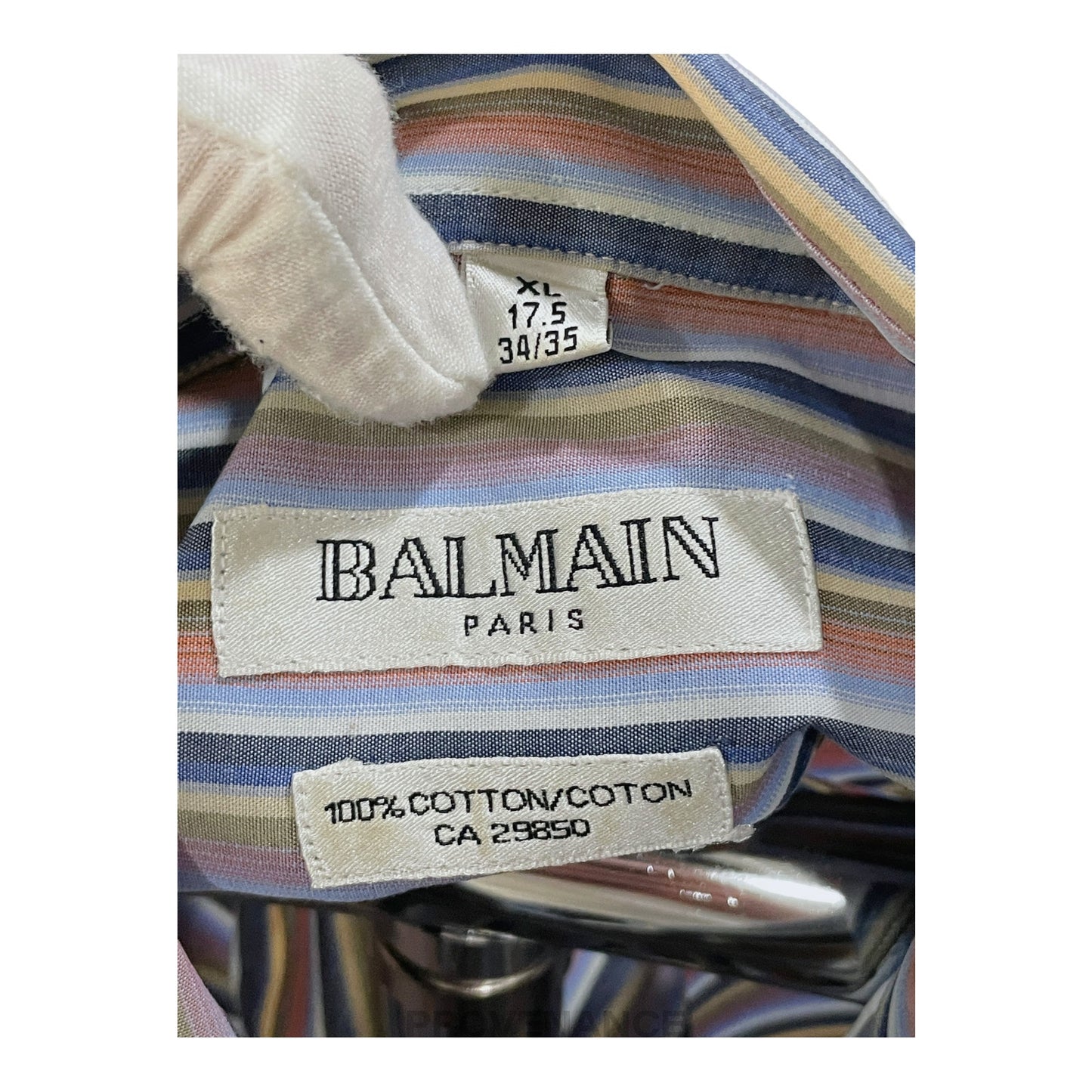 🔴 Balmain Button Down Shirt - Multicolor Striped