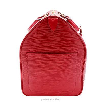 🔴 Keepall 50 Bag - Red Epi Leather