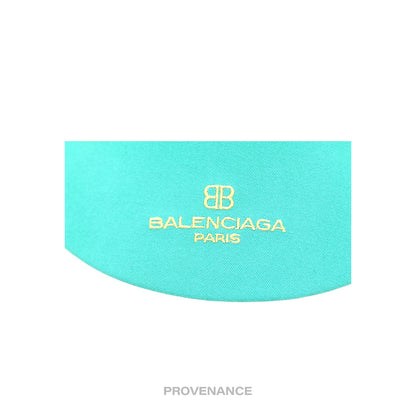 🔴 Balenciaga BB Logo Embroidered Visor - Turquoise