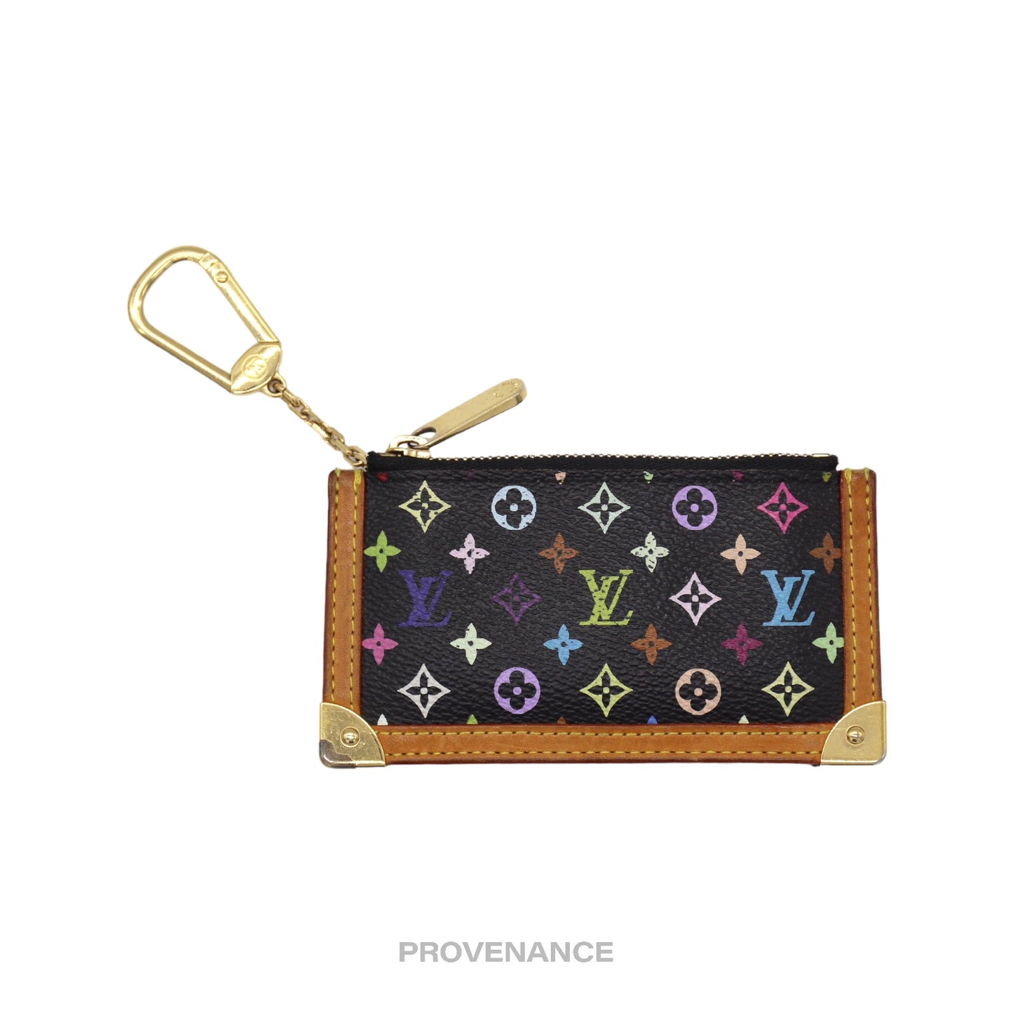 🔴 Louis Vuitton X Takashi Murakami Key Pouch Cles - Monogram Multicolore Black