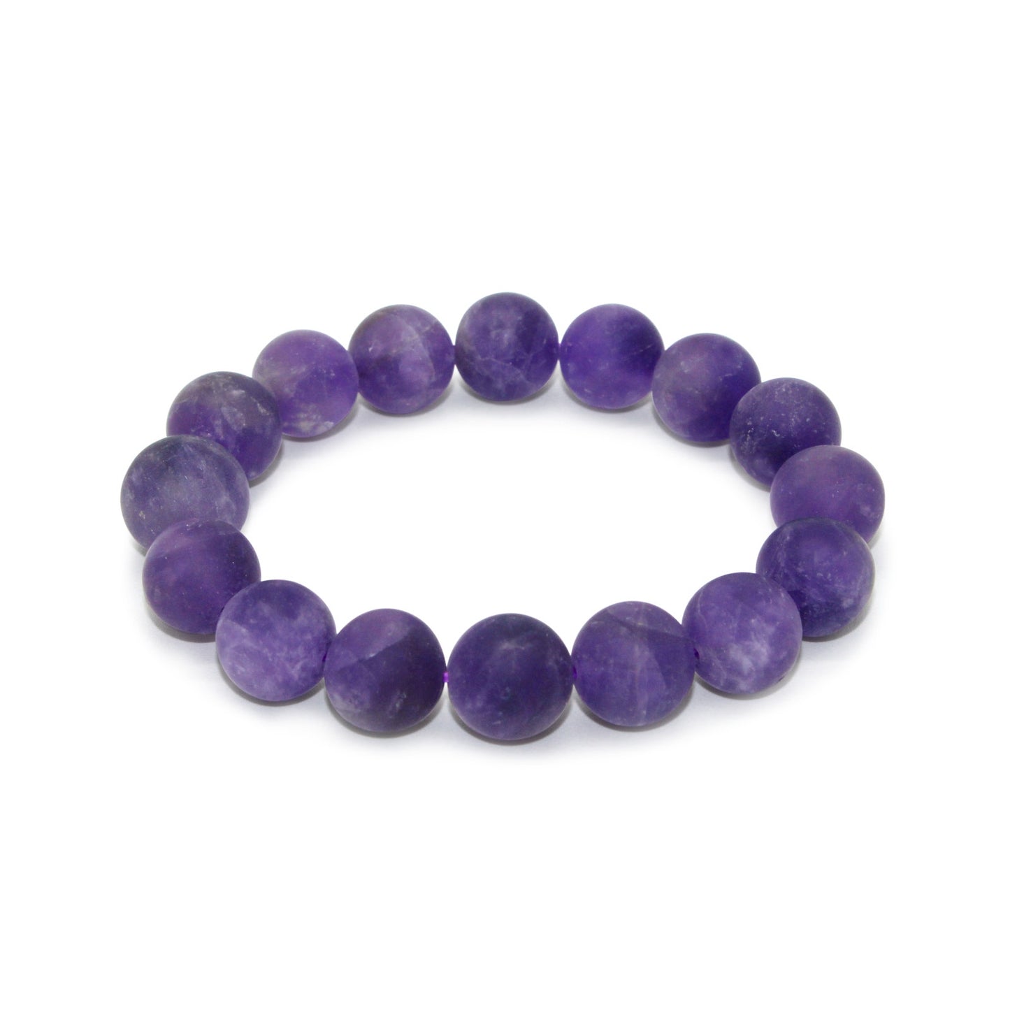 🔴 Bracelet - Matte Amethyst 12mm.