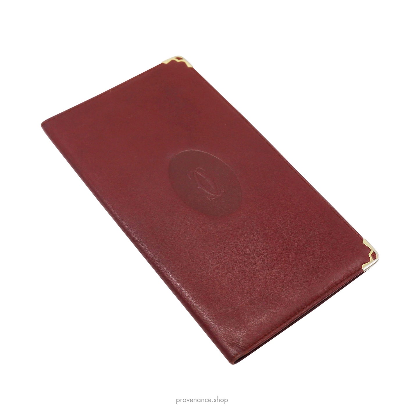 🔴 Cartier Long Wallet - Burgundy Calfskin Leather