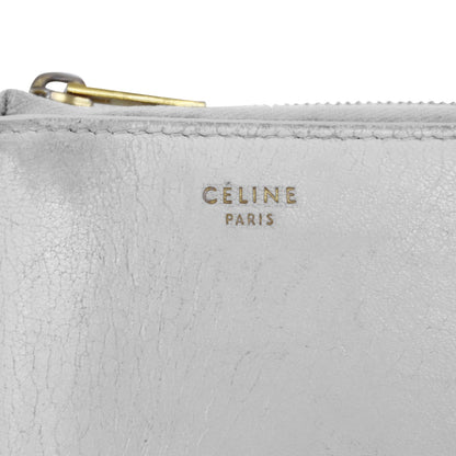 🔴 Celine Compact Zip Wallet - White/Red