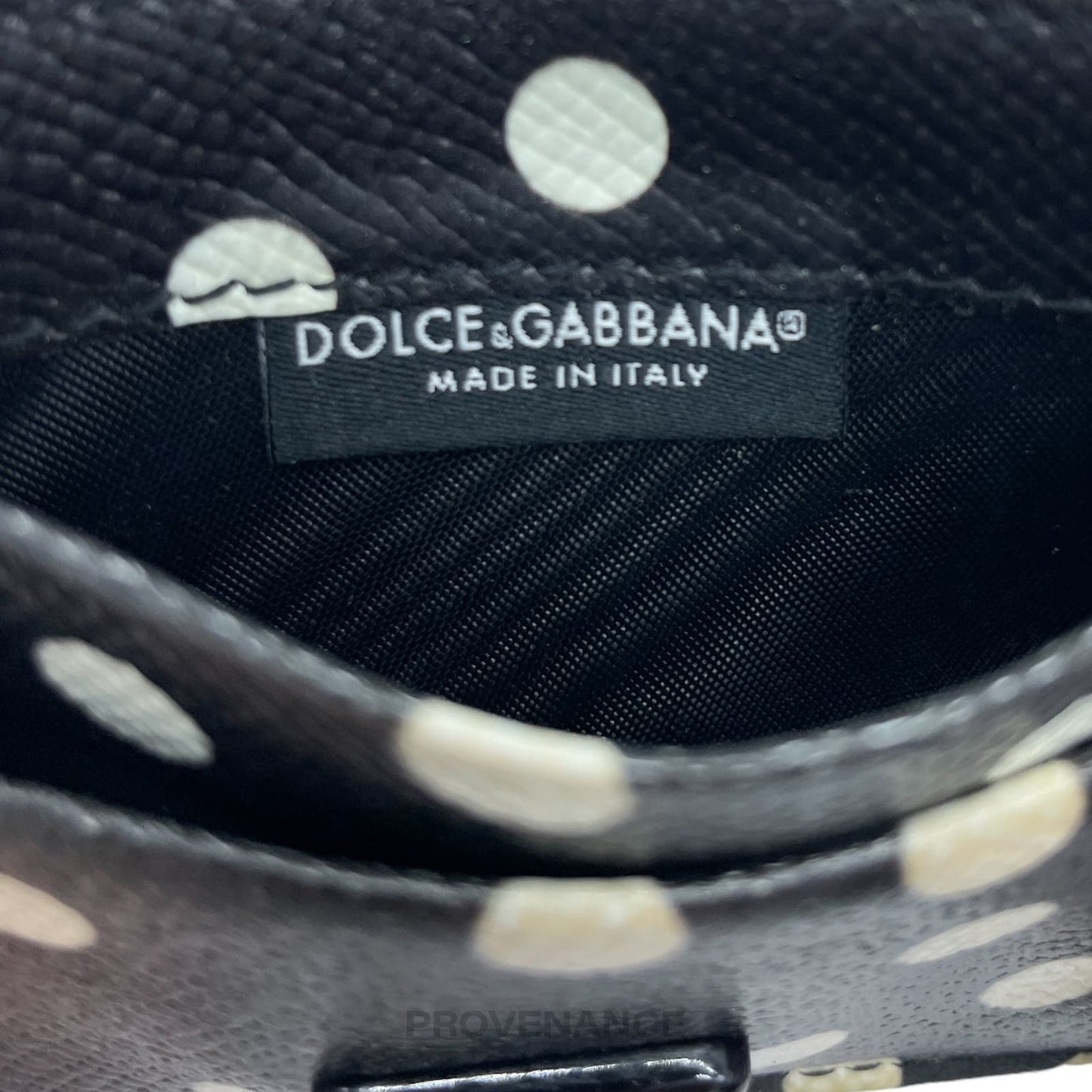 🔴 Dolce & Gabbana Logo Card Holder Wallet - Polkadot