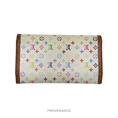 🔴 Louis Vuitton International Wallet - Monogram Multicolore White