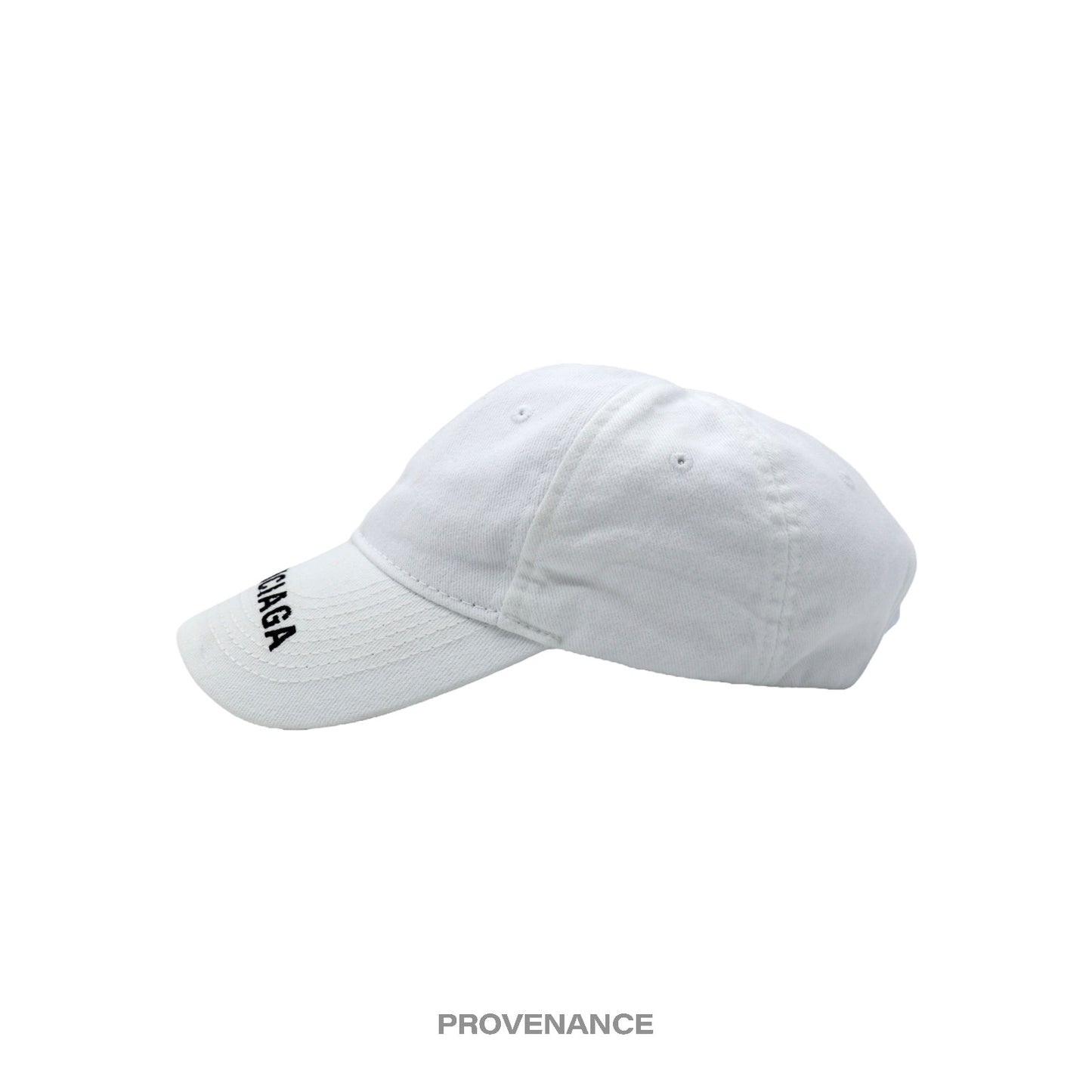 🔴 Balenciaga Embroidered Logo Cap - White