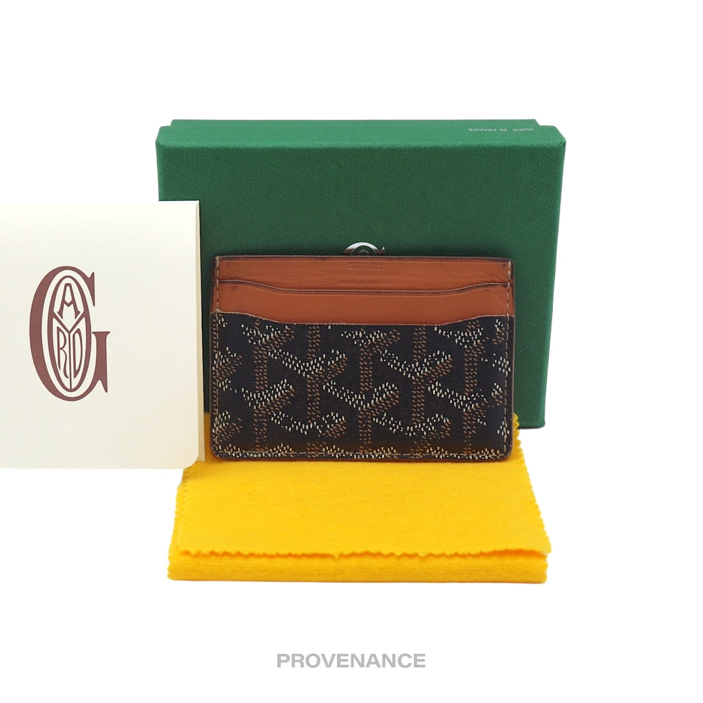 🔴 Goyard Saint Sulpice Card Holder - Black/Tan Goyardine