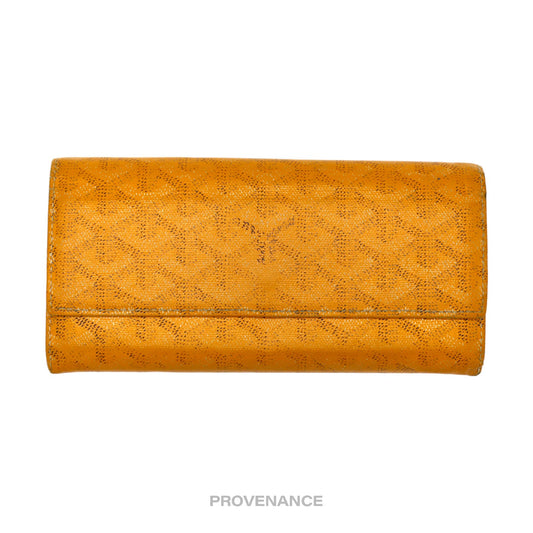 🔴 Goyard Varenne Long Wallet - Yellow Goyardine