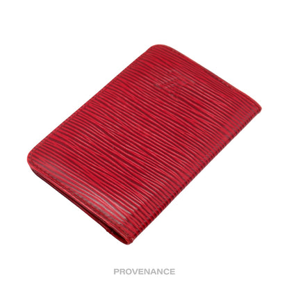 🔴 Louis Vuitton "MALLETIER" PO Wallet - Red Epi