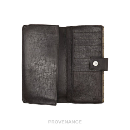 🔴 Gucci Long Wallet - GG Supreme Brown