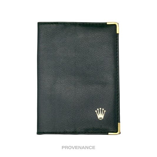 🔴 Rolex Crown Passport Wallet - Forest Green Leather