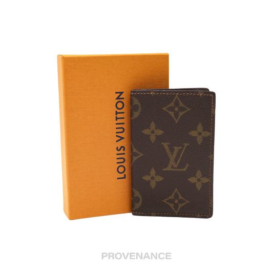 🔴 Louis Vuitton Pocket Organizer Card Wallet - Monogram