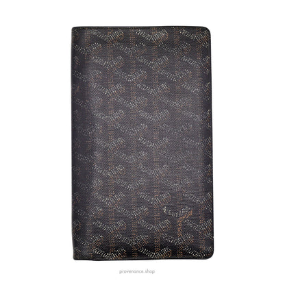 🔴 St. Roch Vertical Long Wallet - Black Goyardine