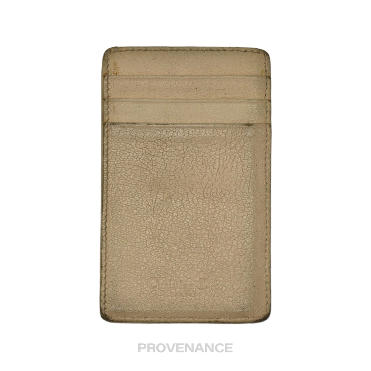 🔴 Dior Trotter Embroidered Card Holder Wallet - Sand