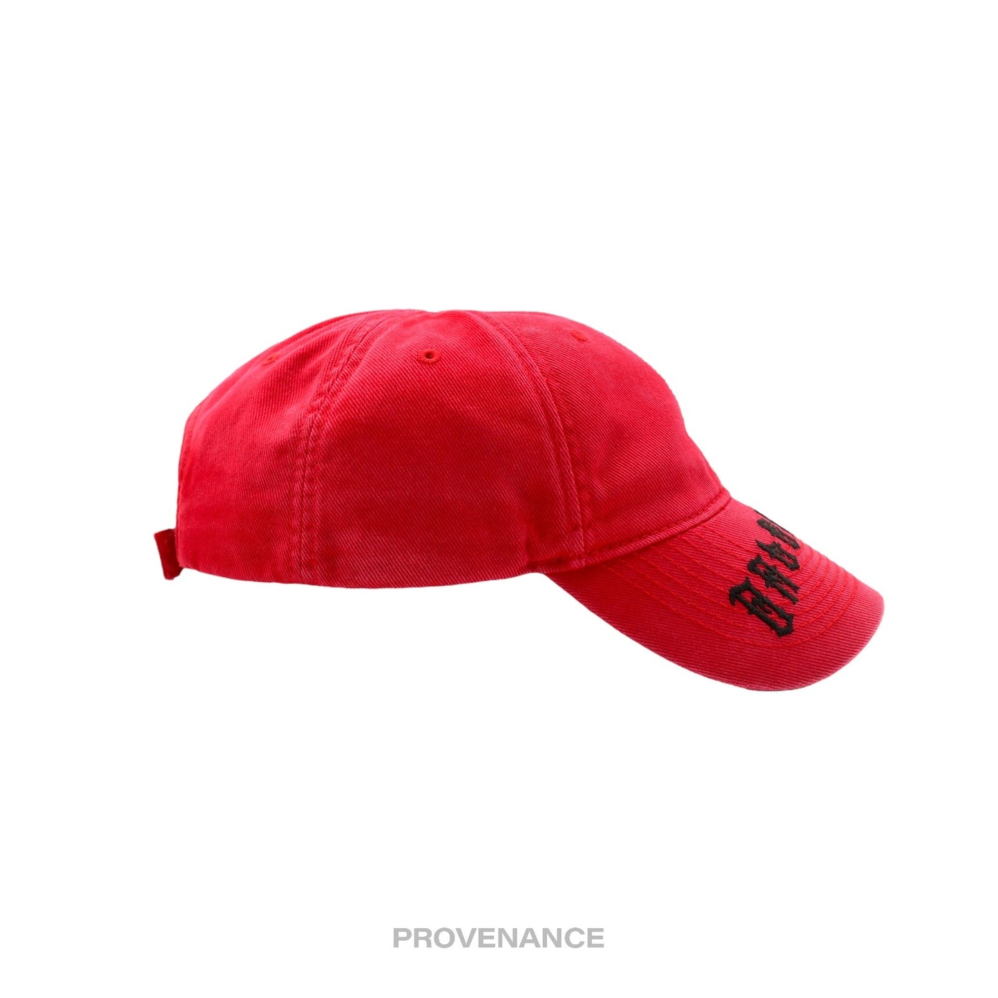 🔴 Balenciaga Tattoo Embroidered Logo Cap - Red