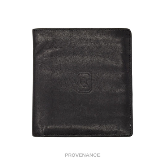 🔴 Dior 10CC Logo Bifold Wallet - Black Calfskin Leather
