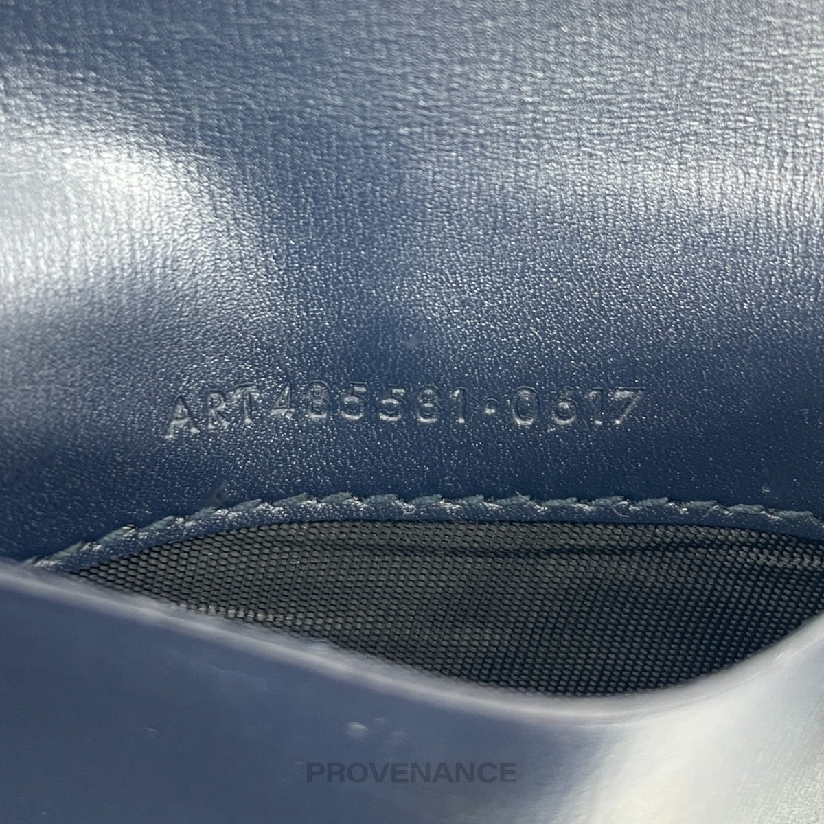 🔴 Saint Laurent Paris SLP Key Card Wallet - Navy Calfskin Leather