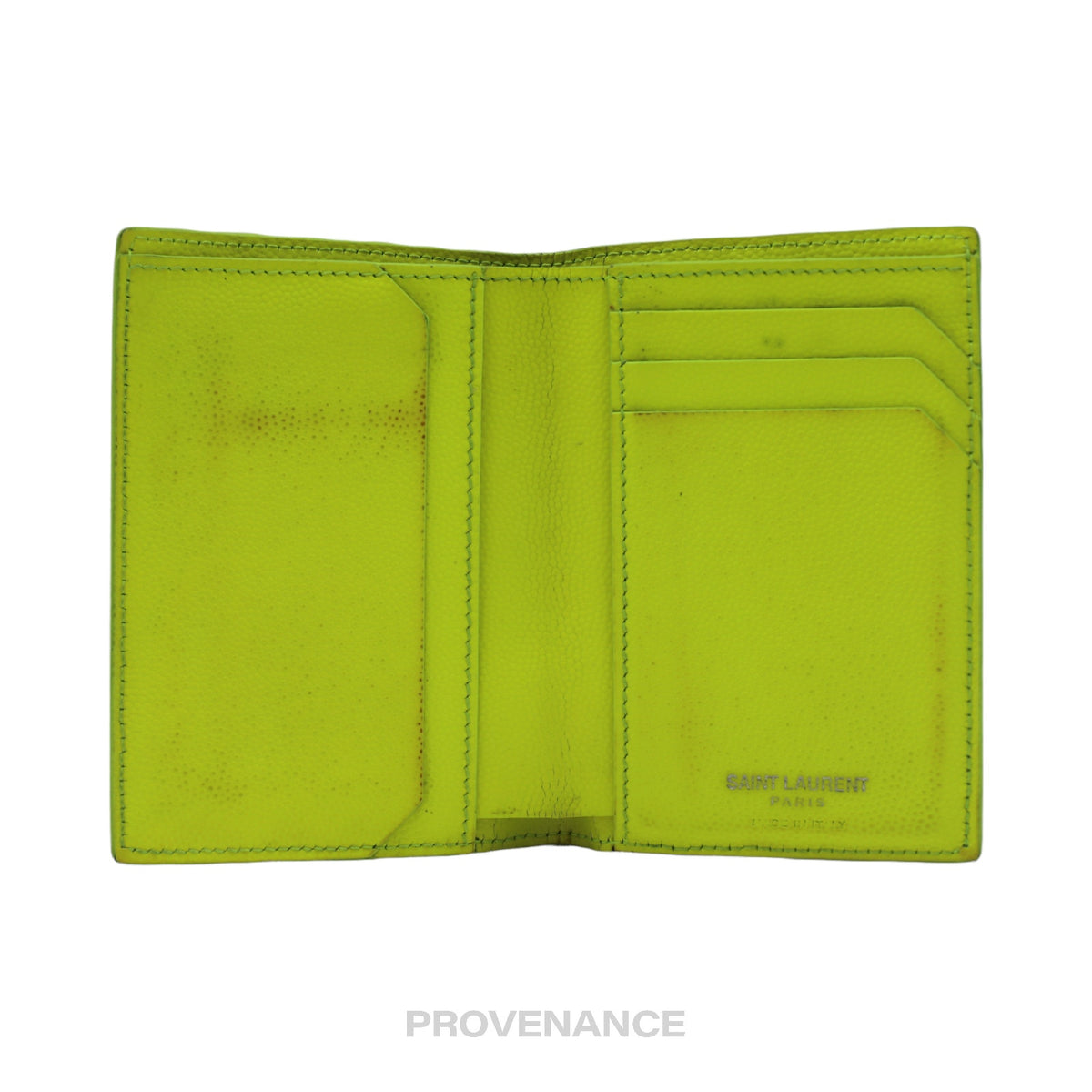 🔴 Saint Laurent Paris SLP Card Holder Wallet - Neon
