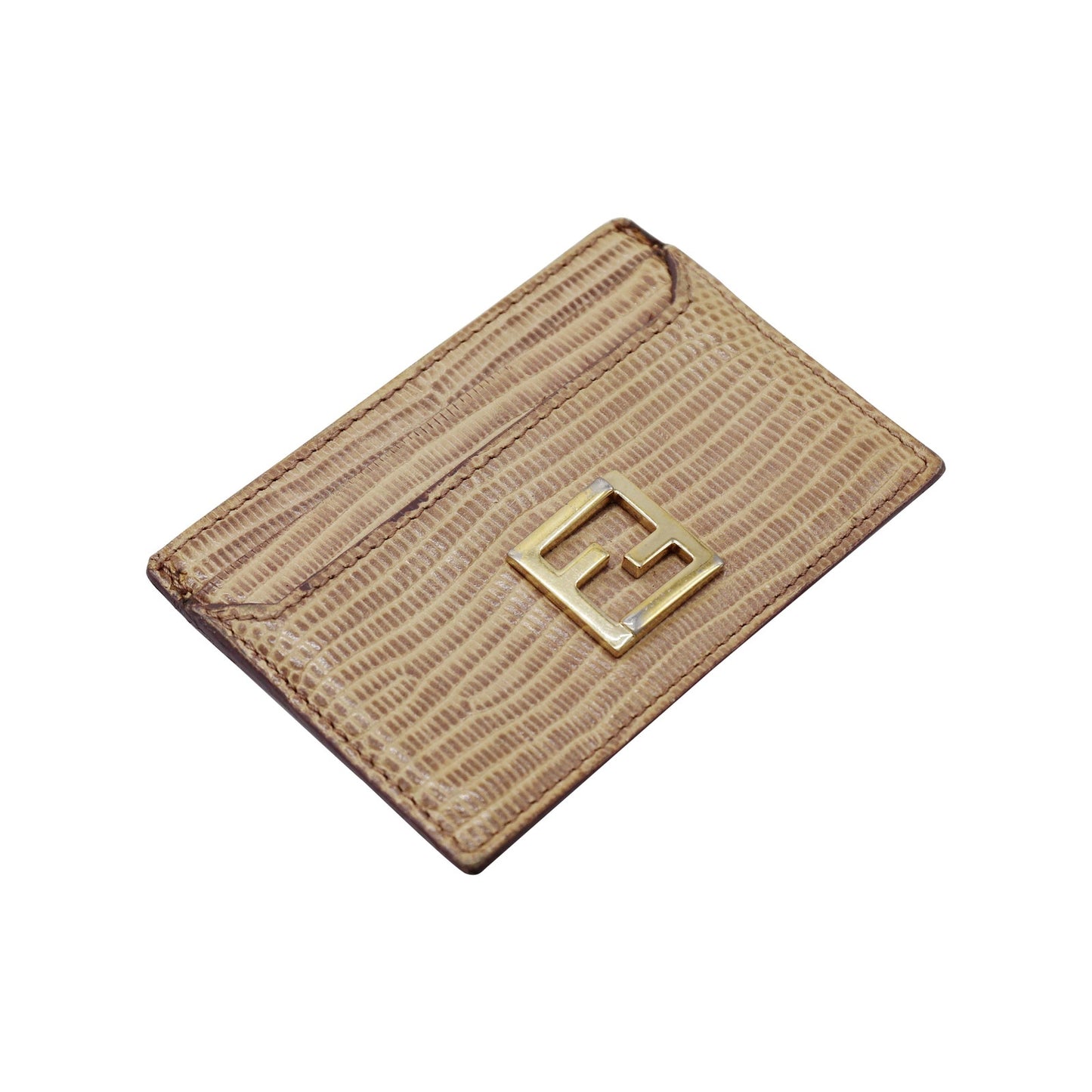 🔴 Fendi FF Card Holder - Lizard