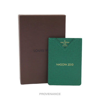 🔴 Louis Vuitton Nagoya 2010 Card Wallet - Green Taiga