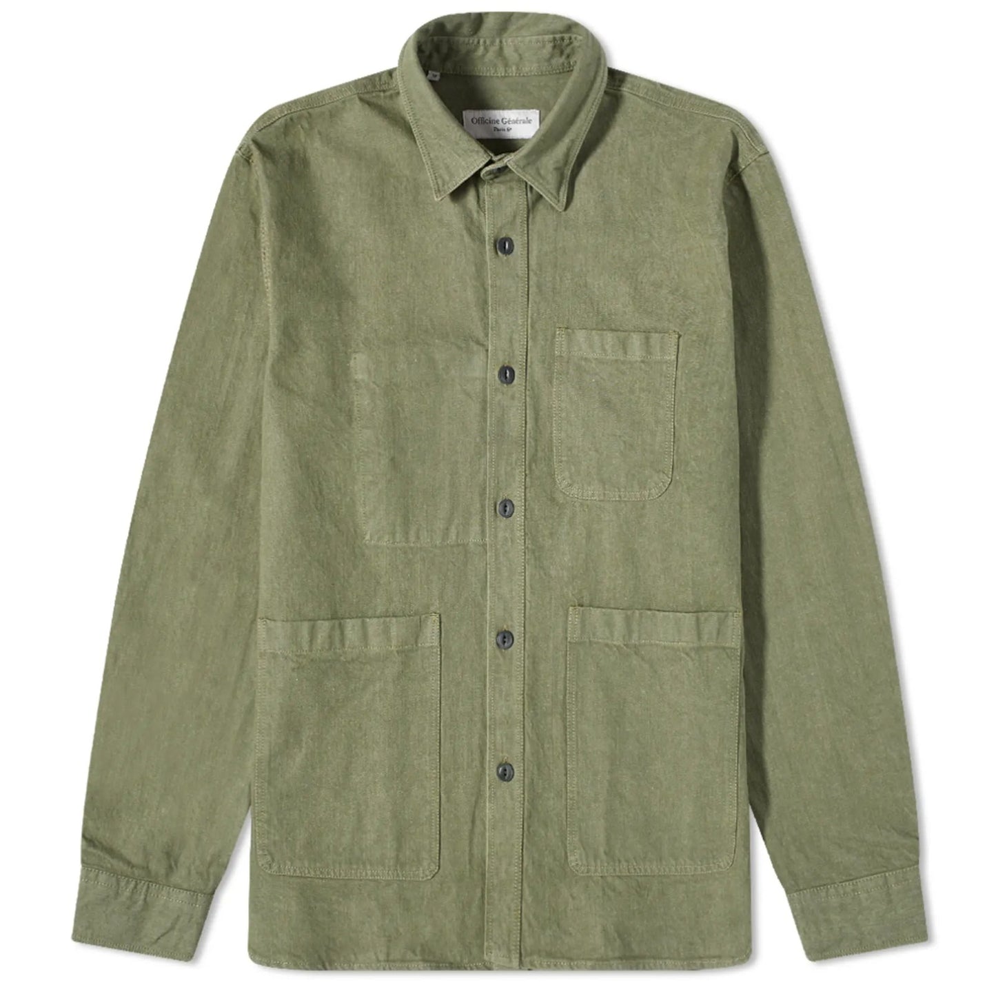 🔴 Officine Générale Theodore Chore Jacket - Light Olive - S