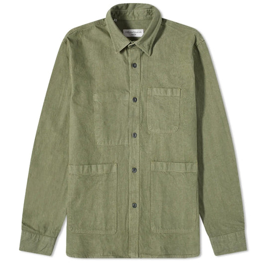 🔴 Officine Générale Theodore Chore Jacket - Light Olive - S