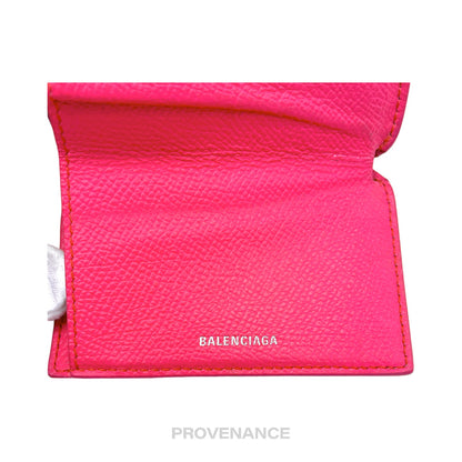 🔴 Balenciaga BB Trifold Wallet - Pink