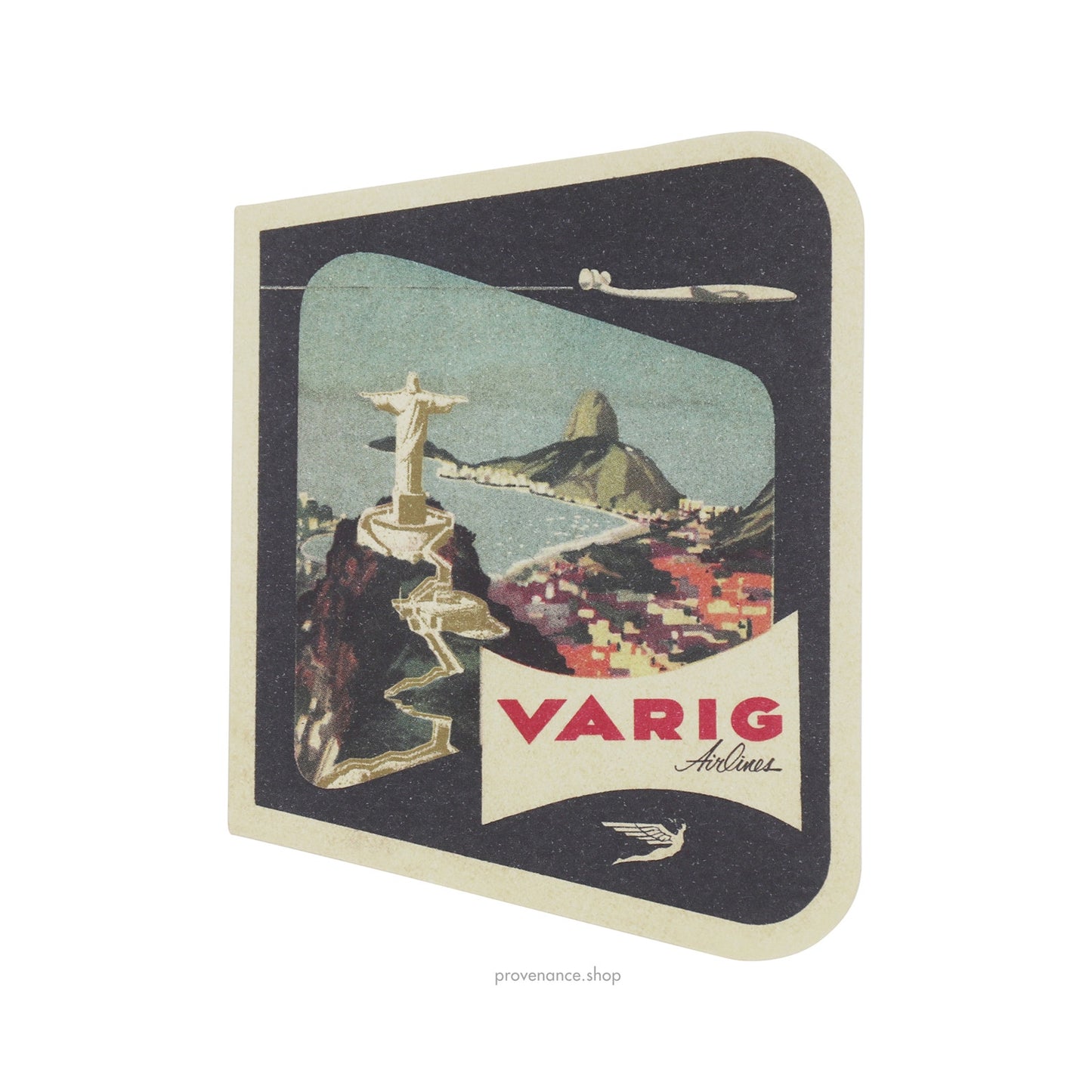 🔴 Louis Vuitton Airline Label Postcard Sticker- VARIG