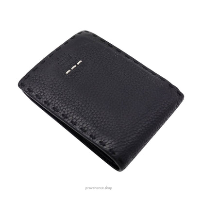 🔴 Fendi Selleria Horizontal Wallet - Black Roman Leather