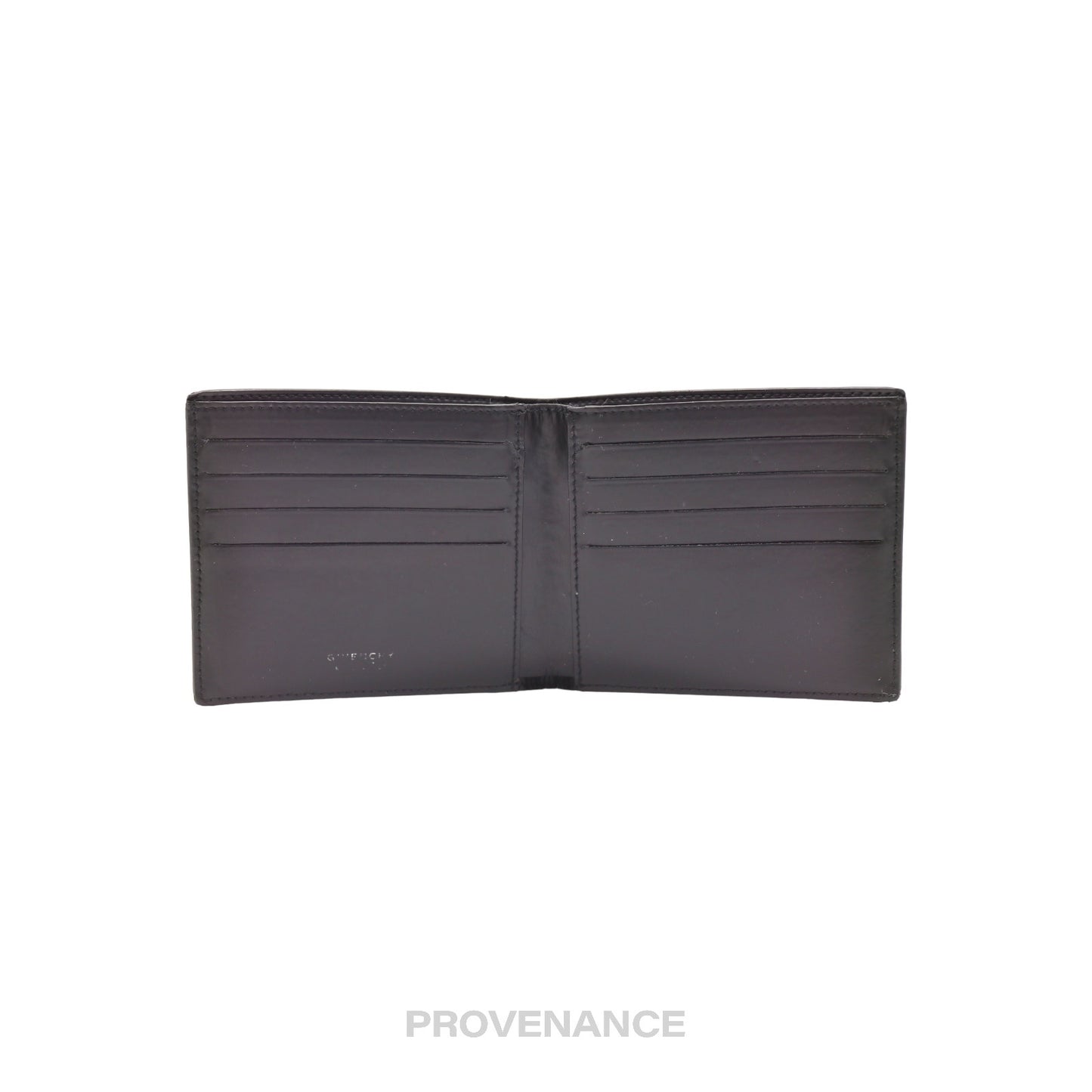 🔴 Givenchy Star Stripe Wallet - Black Leather