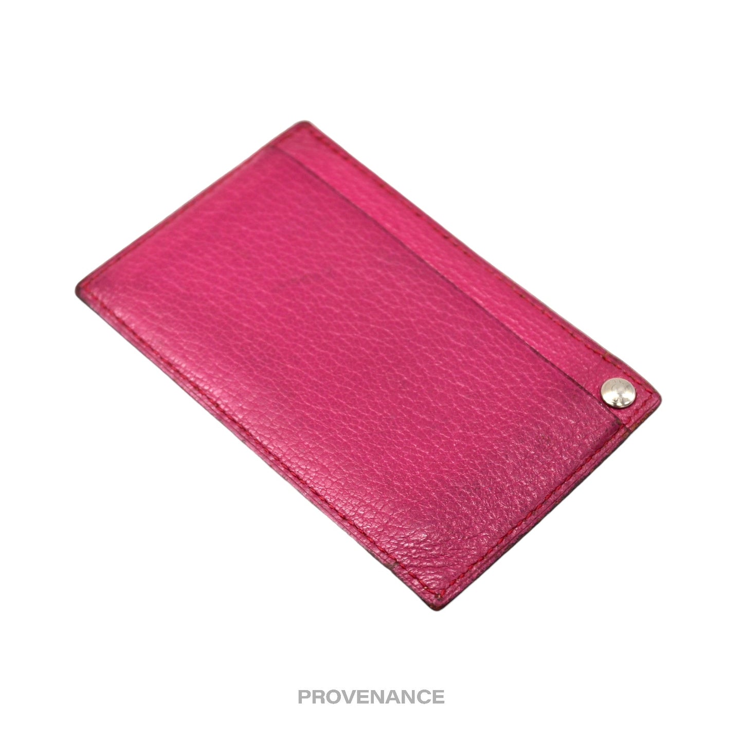 🔴 Hermes Sellier Card Holder Wallet - Pink Leather