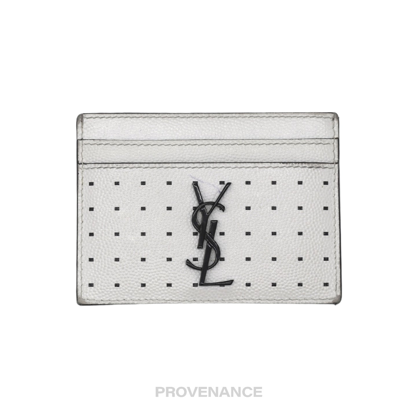 🔴 Saint Laurent Paris SLP YSL Cardholder Wallet - White