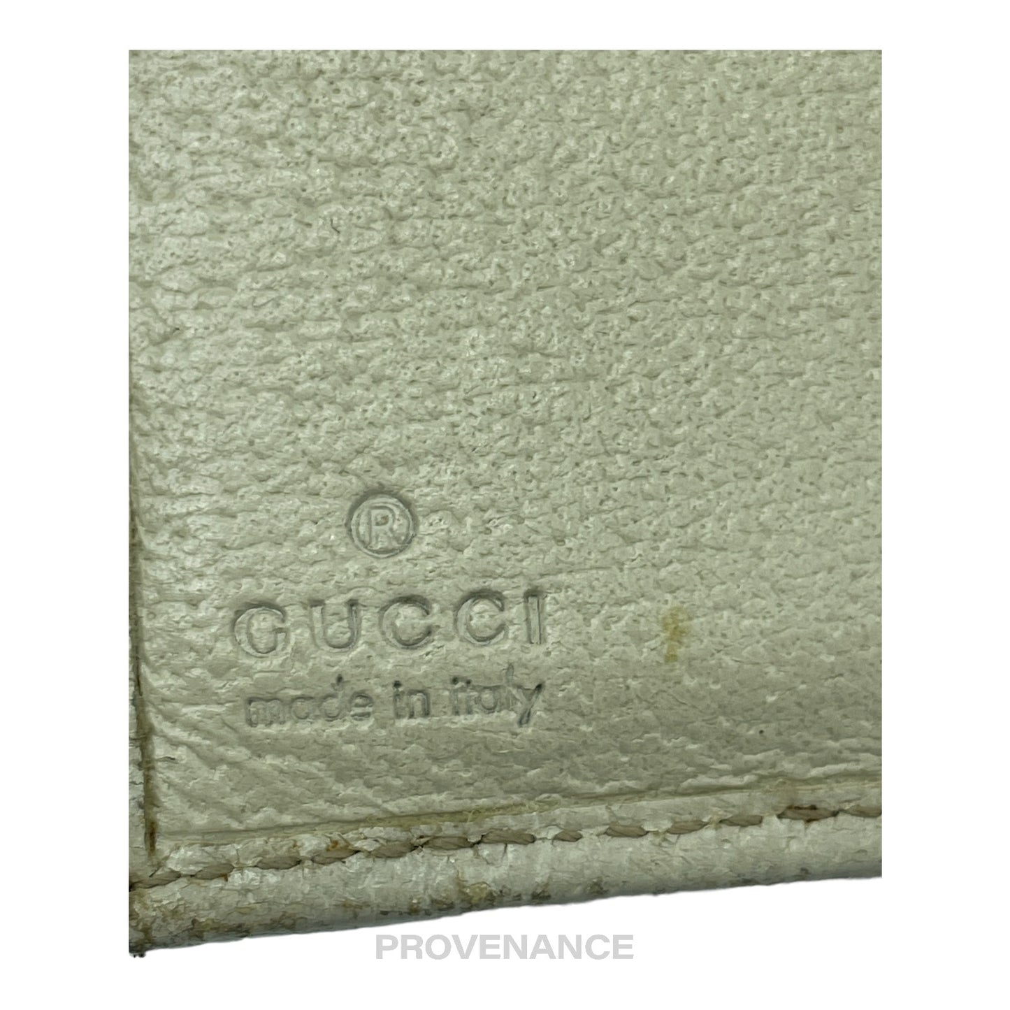 🔴 Gucci Trifold Wallet - GG Canvas White