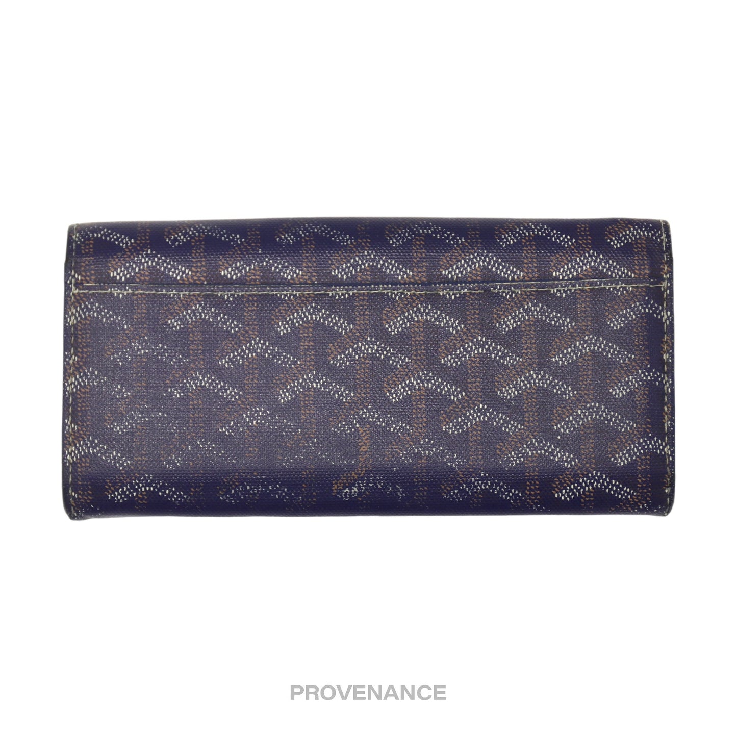 🔴 Goyard Varenne Long Wallet - Navy Blue Goyardine