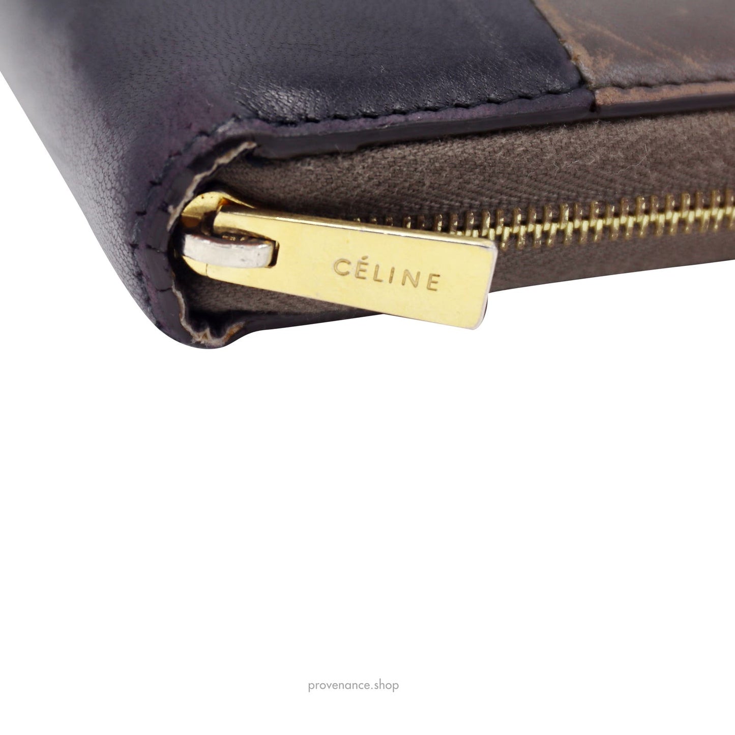 🔴 Celine Multifunction Zip Wallet - Grey/Black