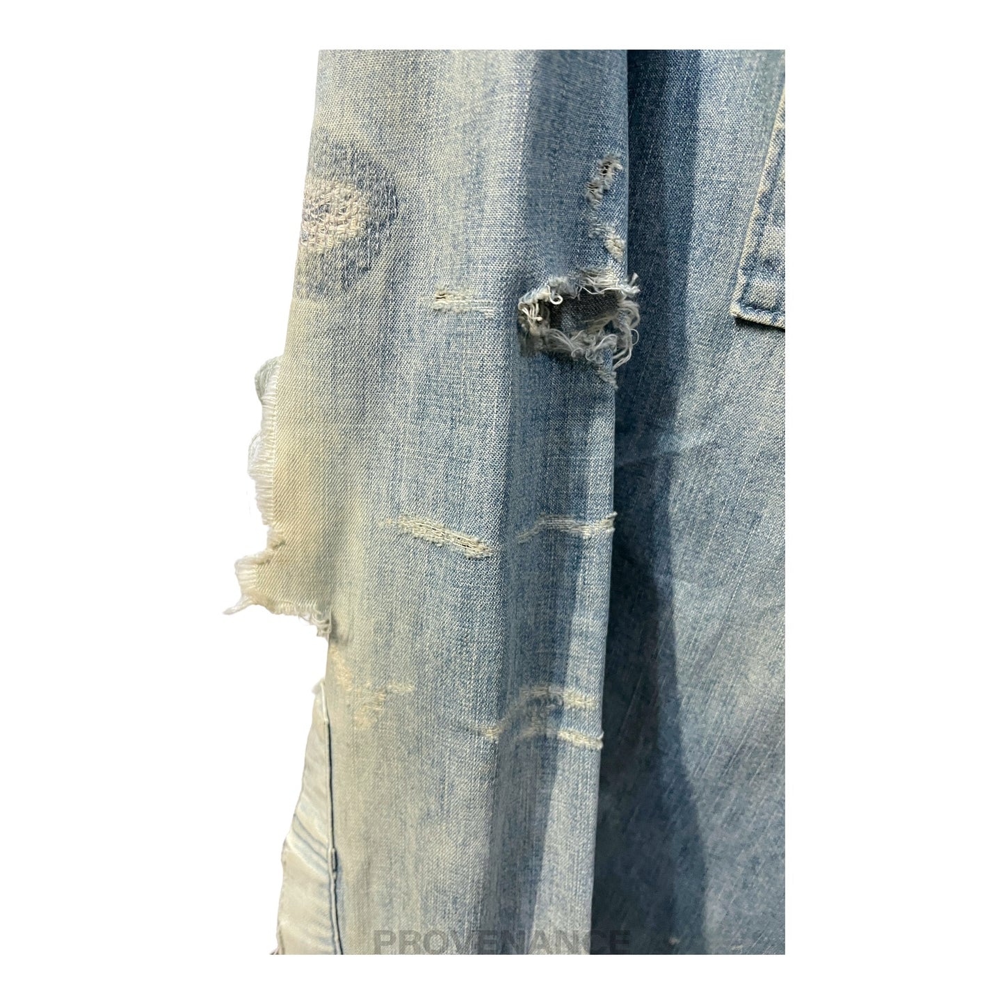 🔴 Balmain Sample Denim Shirt - Destroyed