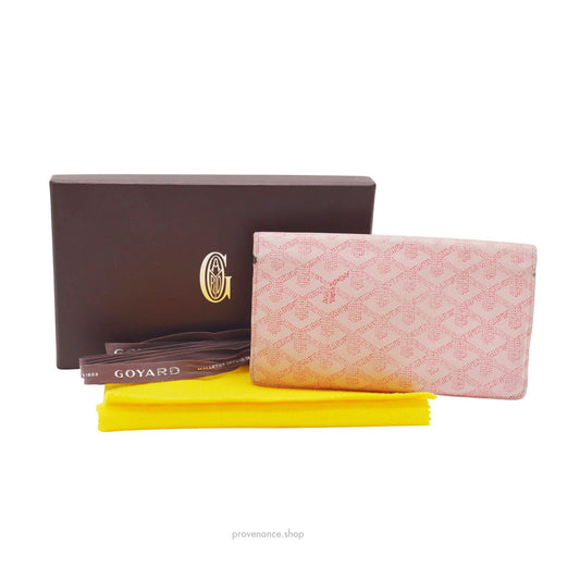 🔴 Goyard Richelieu Long Wallet - Pink Goyardine