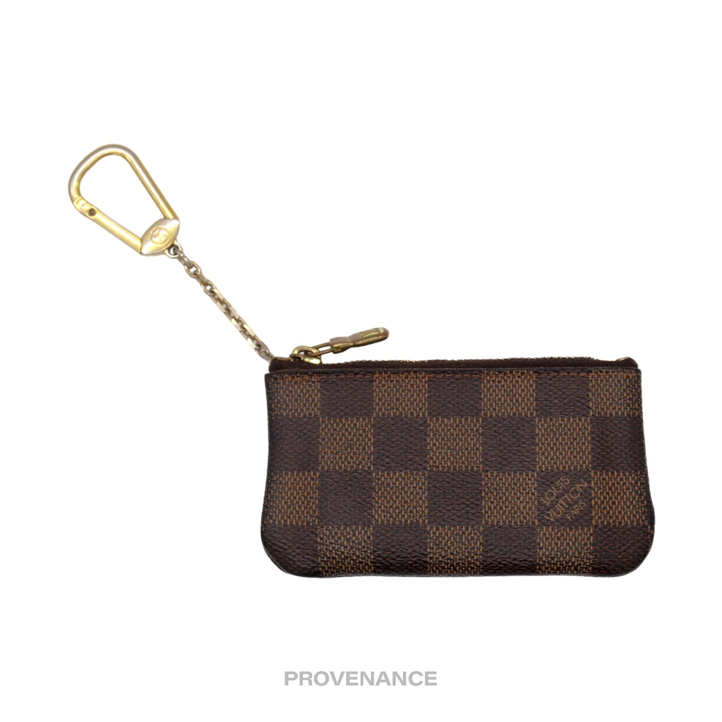 🔴 Louis Vuitton Key Pouch Cles -  Damier Ebene