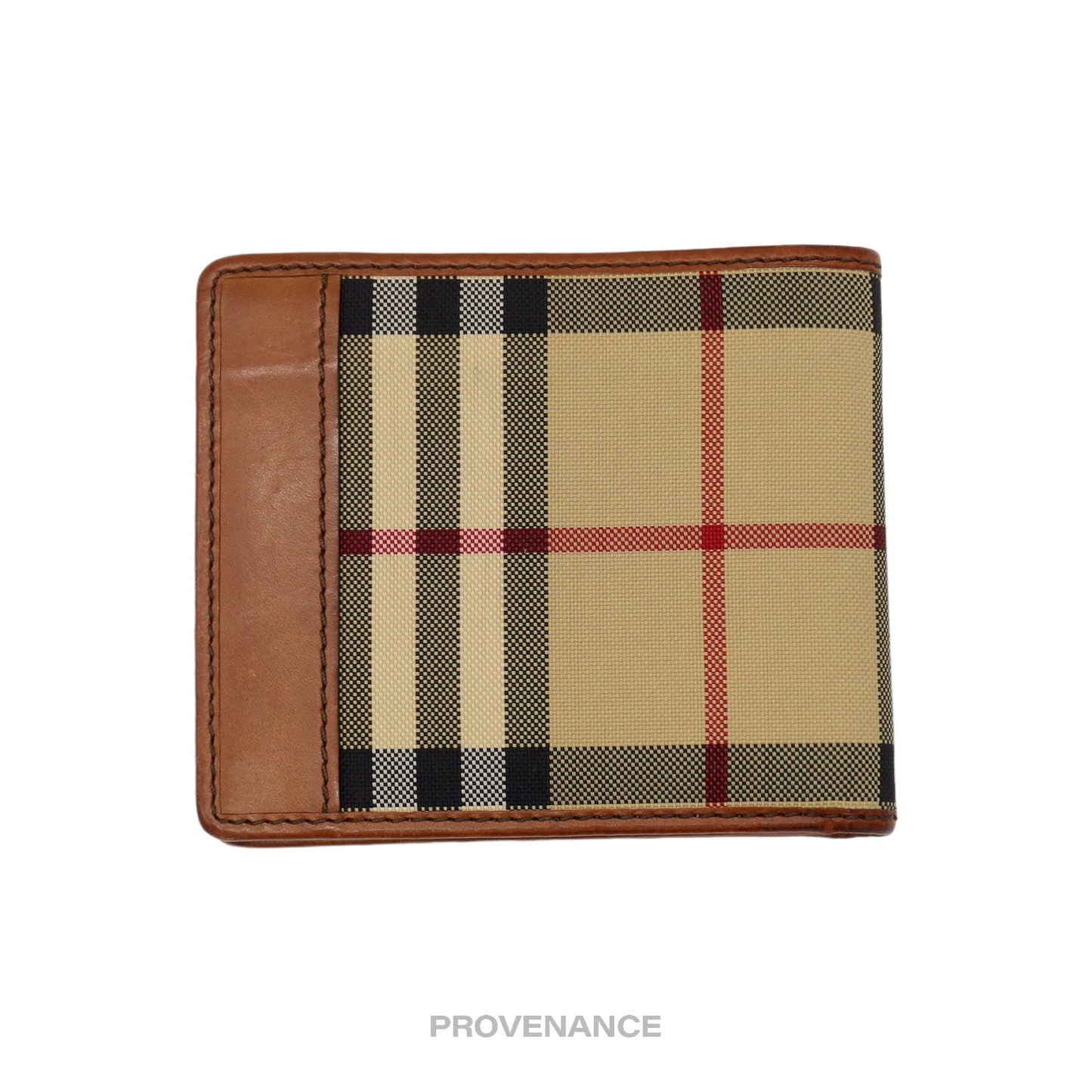 🔴 Burberry Nova Check Bifold Wallet - Light Brown