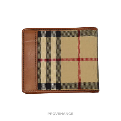 🔴 Burberry Nova Check Bifold Wallet - Light Brown