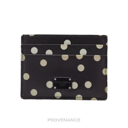 🔴 Dolce & Gabbana Logo Card Holder Wallet - Polkadot