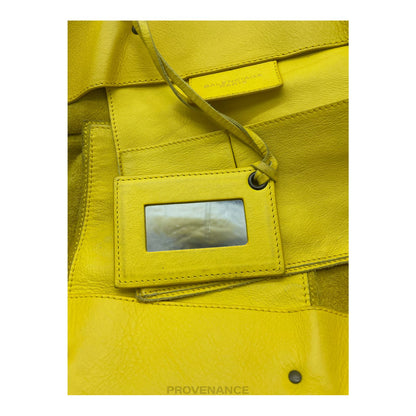 🔴 Balenciaga Papier A4 Tote Bag - Yellow Leather